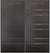 Custom Sliding Black Aluminum Doors - Style 09 - 2 doors  - Premium Wenge