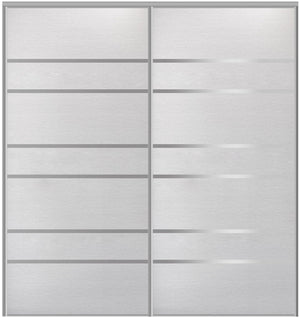 Custom Sliding Aluminum Doors - Style 09 - 2 doors  - White Wenge - Doors and Beyond