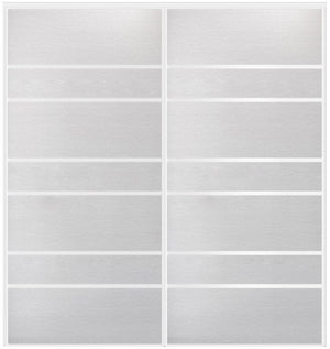 Custom Sliding White Aluminum Doors - Style 09 - 2 doors - White Wenge - Doors and Beyond