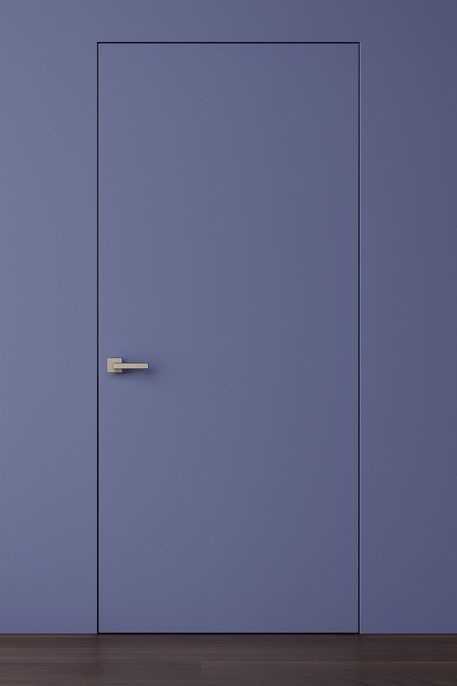 Primed Solid Frameless Door Example For Painting Smoky Lavender - Doors and Beyond