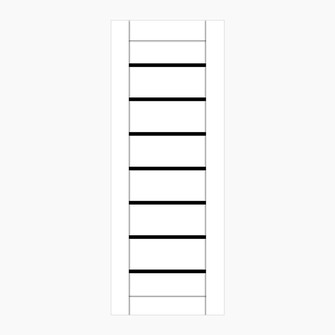Nova Domino 01 Soft White Laminated Modern Door Slab