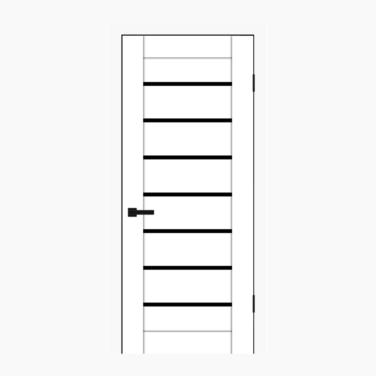 Nova Domino 01 Soft White Laminated Modern Single Pre-hung Door