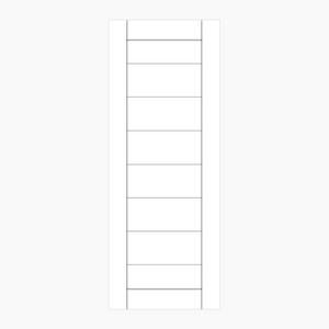Nova Domino 02 Soft White Laminated Modern Door Slab