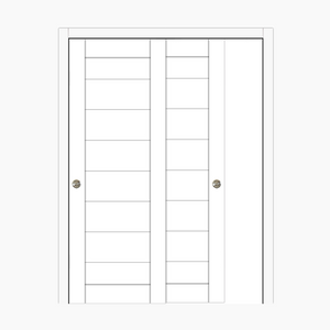 Nova Domino 02 Soft White Laminated Modern ByPass Door