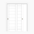 Nova Domino 02 Soft White Laminated Modern ByPass Door