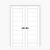 Nova Domino 02 Soft White Laminated Modern Double Pre-hung Door