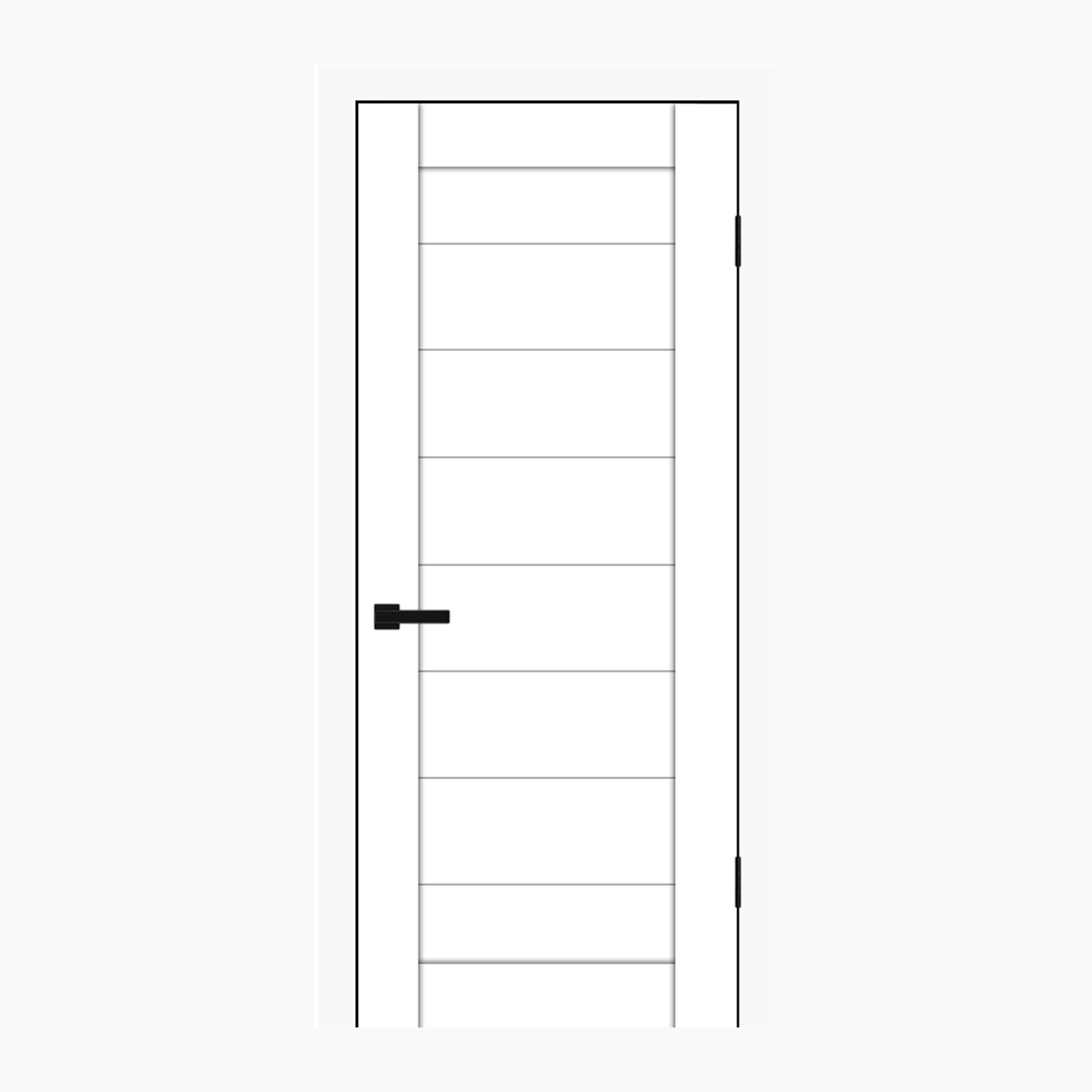 Nova Domino 02 Soft White Laminated Modern Single Pre-hung Door