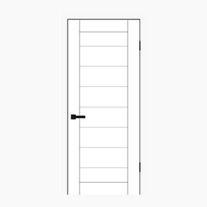 Nova Domino 02 Soft White Laminated Modern Single Pre-hung Door