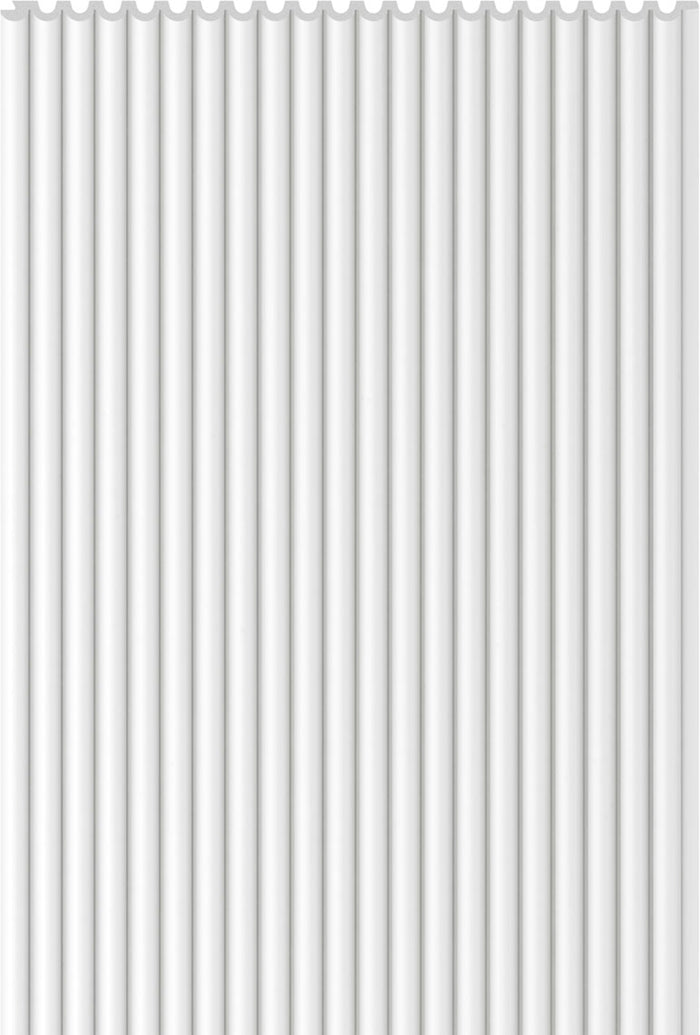 VOX Linerio XS-Line Oval White Slat Panel 12 1/16" x 104 5/16" x 1/4" - Doors and Beyond