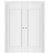 Nova Stile 012 Soft White Laminated Modern Double Pocket Door