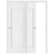 Nova Stile 012 Soft White Laminated Modern Bypass Door