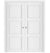 Nova Stile 025 Soft White Laminated Modern Double Pocket Door