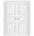Nova Stile 029 Soft White Laminated Modern Double Pocket Door