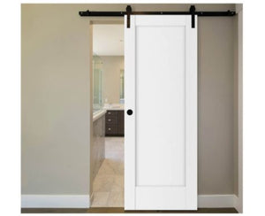 Nova Stile 059 Soft White Laminated Modern Barn Door - Doors and Beyond
