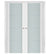 Nova Triplex 006 Soft White Laminated Modern Double Pocket Door
