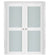 Nova Triplex 020 Soft White Laminated Modern Double Pocket Door - Doors and Beyond
