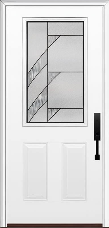 ProVia Legacy Single Entry Door 430 Style Tidal Decorative Glass with Patina Caming and Low-E - Doors and Beyond