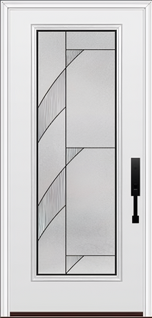 ProVia Legacy Single Entry Door 460 Style Tidal Decorative Glass with Patina Caming and Low-E - Doors and Beyond