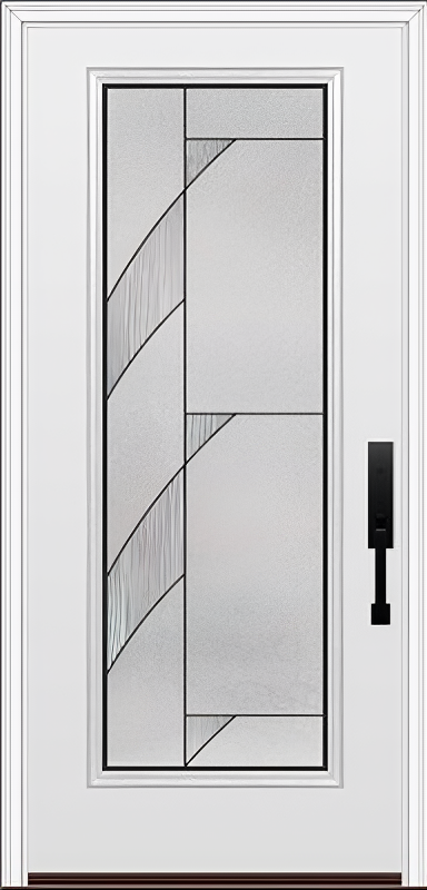ProVia Legacy Single Entry Door 460 Style Tidal Decorative Glass with Patina Caming and Low-E - Doors and Beyond