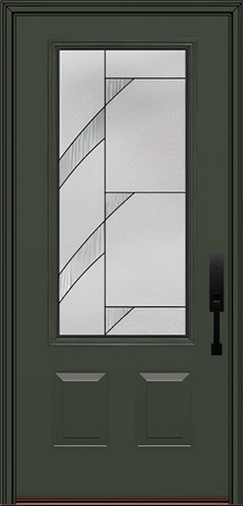 ProVia Legacy Single Entry Door 440 Style Tidal Decorative Glass with Patina Caming and Low-E - Doors and Beyond