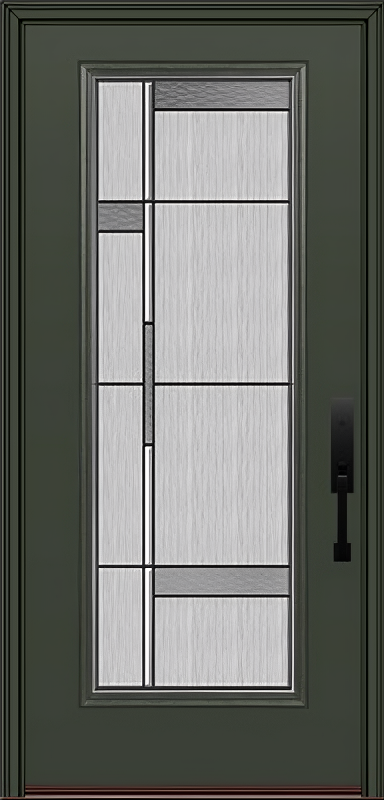ProVia Legacy Single Entry Door 460 Style Manhattan Decorative Glass with Patina Caming and Low-E - Doors and Beyond