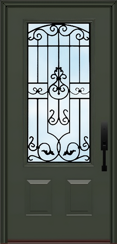ProVia Legacy Single Entry Door 440 Style Barcelona Decorative Glass Clear Glass and Low E Glass - Doors and Beyond