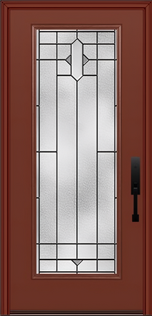 ProVia Legacy Single Entry Door 460 Style Brookhaven Decorative Glass with Patina Caming and Low-E - Doors and Beyond