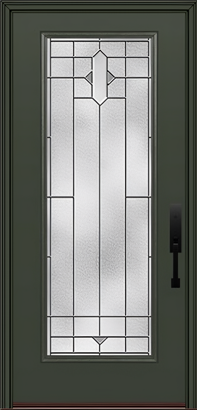 ProVia Legacy Single Entry Door 460 Style Brookhaven Decorative Glass with Zinc Caming and Low-E - Doors and Beyond