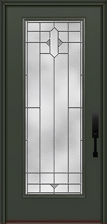 ProVia Legacy Single Entry Door 460 Style Brookhaven Decorative Glass with Zinc Caming and Low-E - Doors and Beyond