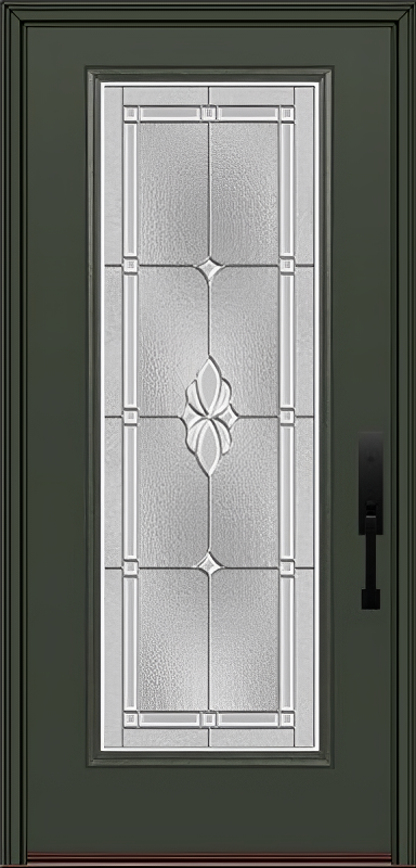 ProVia Legacy Single Entry Door 460 Style Somerset Decorative Glass with Zinc Caming and Low-E - Doors and Beyond