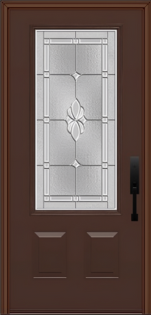 ProVia Legacy Single Entry Door 440 Style Somerset Decorative Glass with Zinc Caming and Low-E - Doors and Beyond