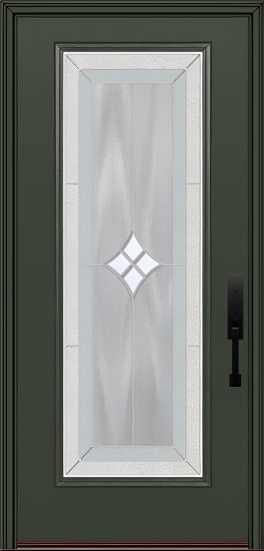 ProVia Legacy Single Entry Door 460 Style Aria Decorative Glass with Zinc Caming and Low-E - Doors and Beyond