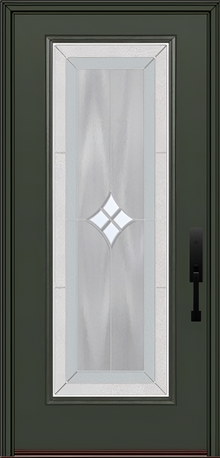 ProVia Legacy Single Entry Door 460 Style Aria Decorative Glass with Zinc Caming and Low-E - Doors and Beyond