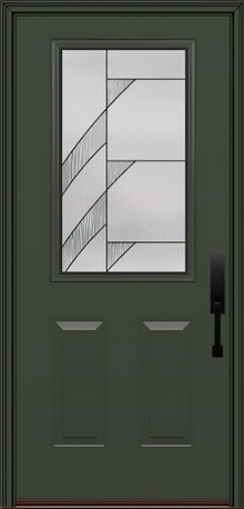 ProVia Legacy Single Entry Door 430 Style Tidal Decorative Glass with Patina Caming and Low-E - Doors and Beyond