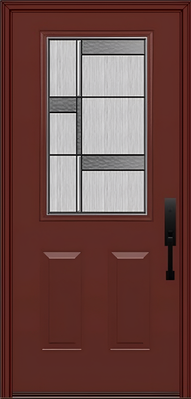 ProVia Legacy Single Entry Door 430 Style Manhattan Decorative Glass with Patina Caming and Low-E - Doors and Beyond