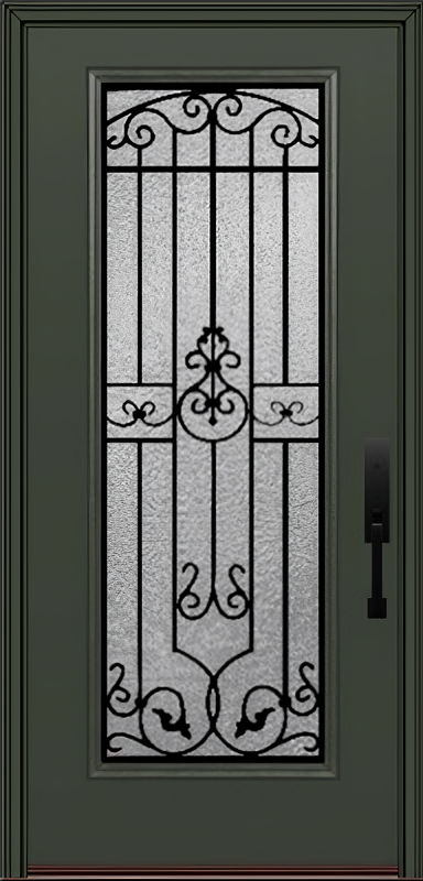 ProVia Legacy Single Entry Door 460 Style Barcelona Decorative Glass With Gluechip Privacy Glass - Doors and Beyond