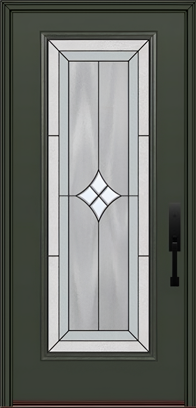 ProVia Legacy Single Entry Door 460 Style Aria Decorative Glass with Patina Caming and Low-E - Doors and Beyond