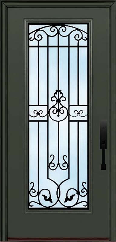 ProVia Legacy Single Entry Door 460 Style Barcelona Decorative Glass Clear Glass and Low E Glass - Doors and Beyond