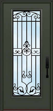 ProVia Legacy Single Entry Door 460 Style Barcelona Decorative Glass Clear Glass and Low E Glass - Doors and Beyond