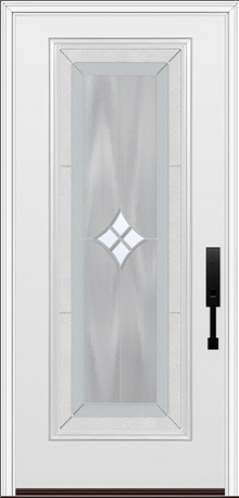 ProVia Legacy Single Entry Door 460 Style Aria Decorative Glass with Zinc Caming and Low-E - Doors and Beyond