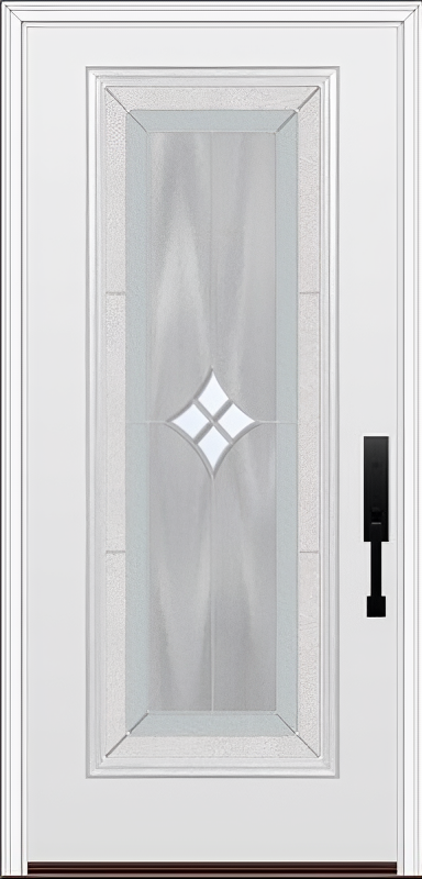ProVia Legacy Single Entry Door 460 Style Aria Decorative Glass with Zinc Caming and Low-E - Doors and Beyond