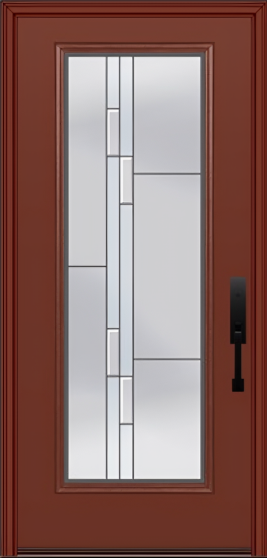 ProVia Legacy Single Entry Door 460 Style Genesis Decorative Glass with Silver Caming and Low-E - Doors and Beyond