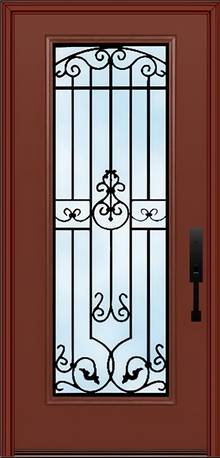 ProVia Legacy Single Entry Door 460 Style Barcelona Decorative Glass Clear Glass and Low E Glass - Doors and Beyond