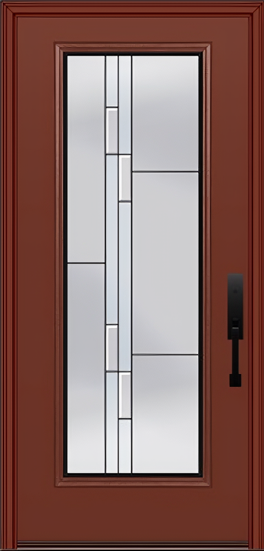 ProVia Legacy Single Entry Door 460 Style Genesis Decorative Glass with Black Caming and Low-E - Doors and Beyond