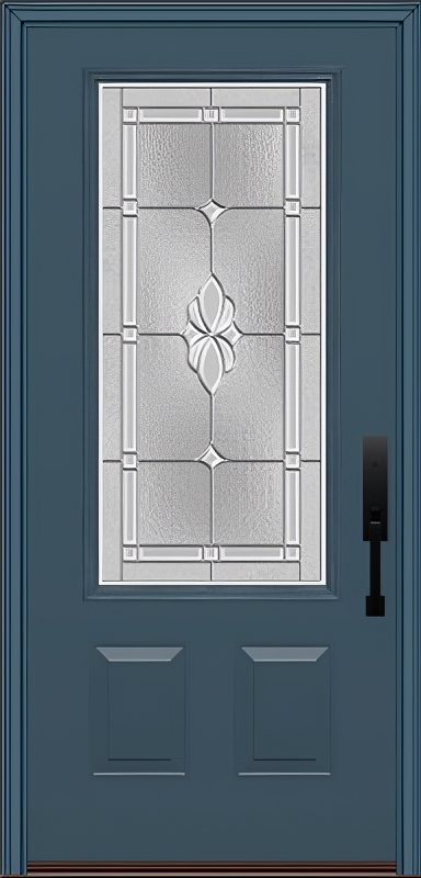 ProVia Legacy Single Entry Door 440 Style Somerset Decorative Glass with Zinc Caming and Low-E - Doors and Beyond