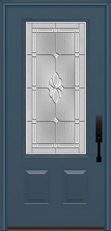 ProVia Legacy Single Entry Door 440 Style Somerset Decorative Glass with Zinc Caming and Low-E - Doors and Beyond