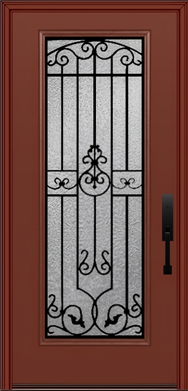 ProVia Legacy Single Entry Door 460 Style Barcelona Decorative Glass With Gluechip Privacy Glass - Doors and Beyond