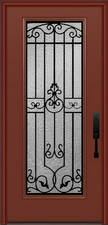 ProVia Legacy Single Entry Door 460 Style Barcelona Decorative Glass With Gluechip Privacy Glass - Doors and Beyond