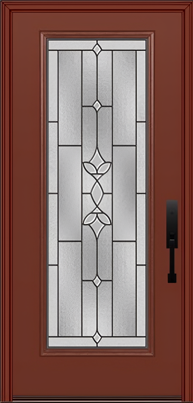 ProVia Legacy Single Entry Door 460 Style Esmond Decorative Glass with Patina Caming and Low-E - Doors and Beyond