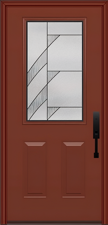 ProVia Legacy Single Entry Door 430 Style Tidal Decorative Glass with Patina Caming and Low-E - Doors and Beyond